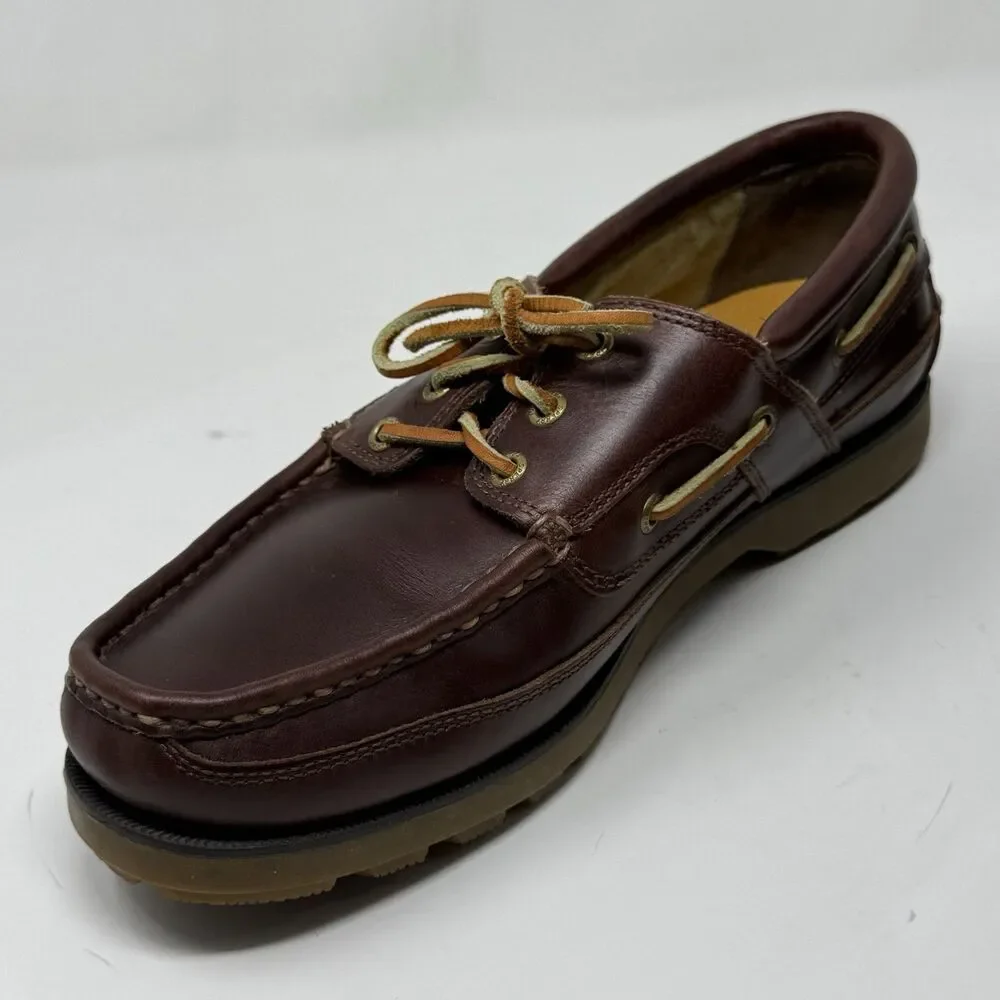 Sperry Authentic Original 3-Eye Lug Sole Boat Shoes Mens 10.5 M Brown Leather